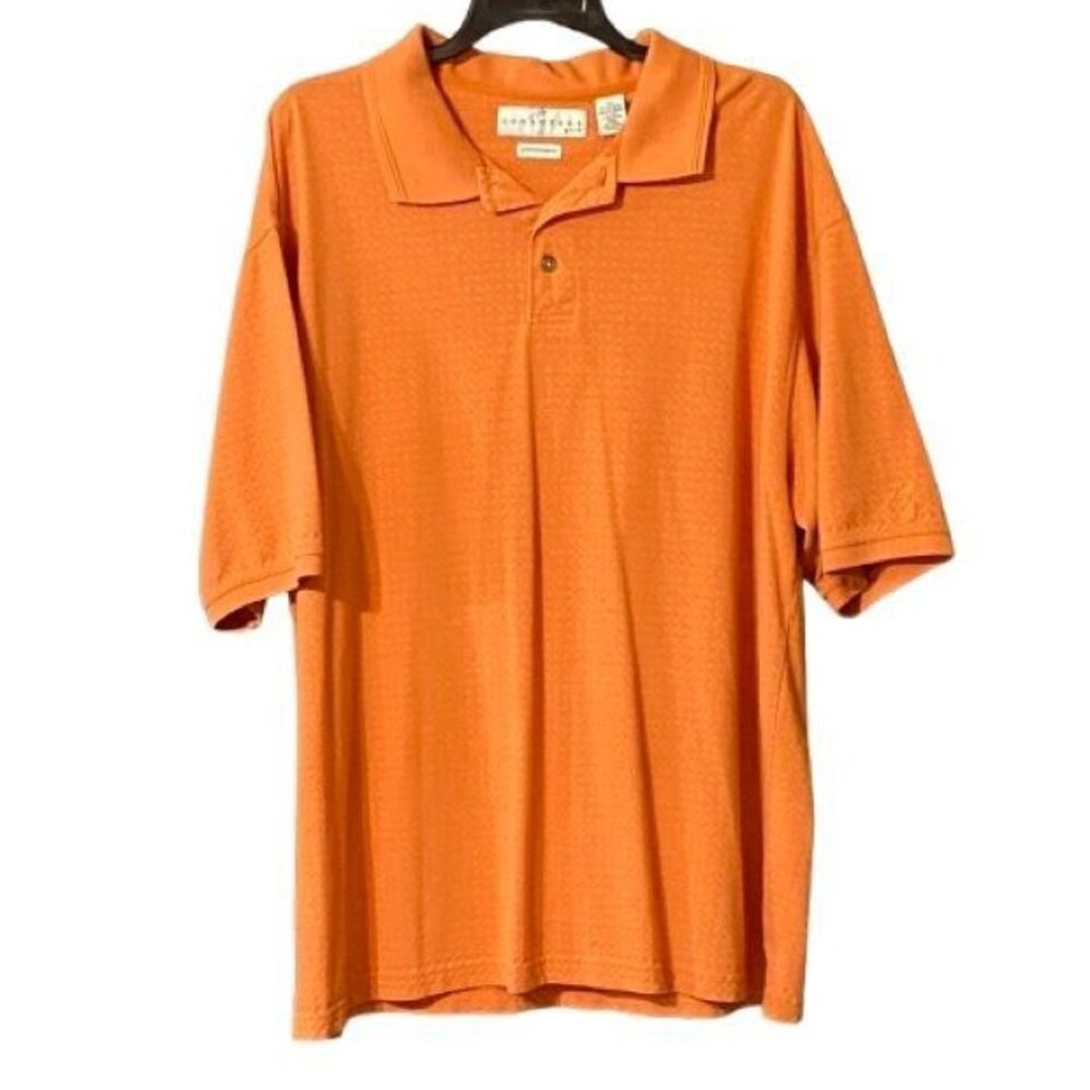 Consensus Golf Polo Shirt Mens Size XXL Short Sleeve Cotton Blend Orange